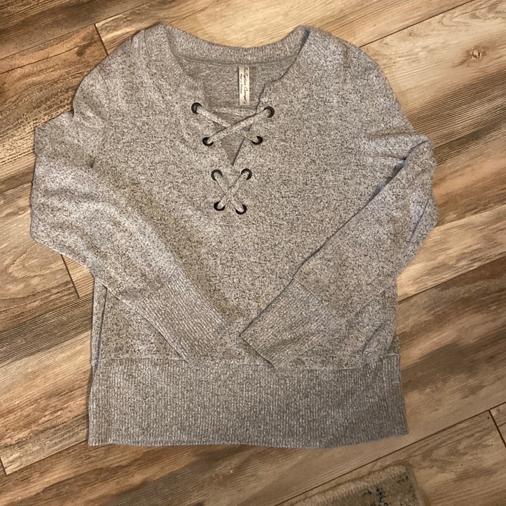 Grey Sweater Top